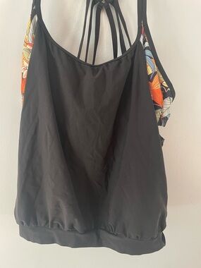 next by Athena Double Up Blouson Tankini Swim Tropical Floral 32 B/C